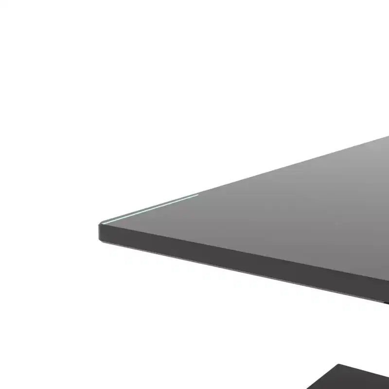 Mesa de centro rectangular moderna de cristal templado y hierro con estante