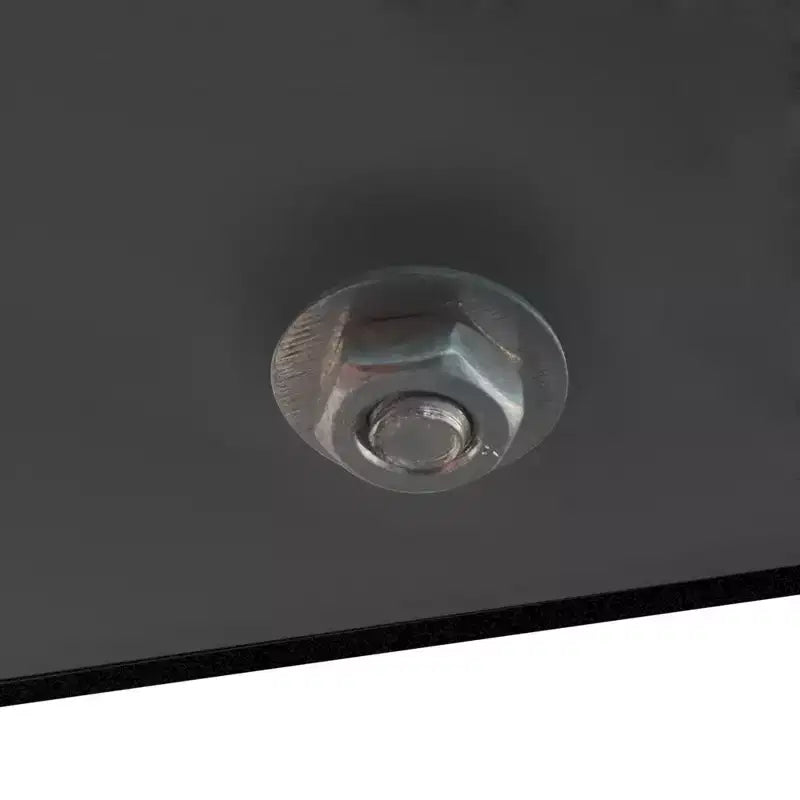 Mesa de centro rectangular moderna de cristal templado y hierro con estante