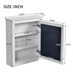 Armario de pared para baño con espejo y estante ajustable