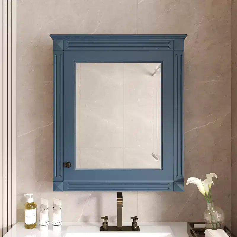 Armario de pared para baño con espejo y estante ajustable