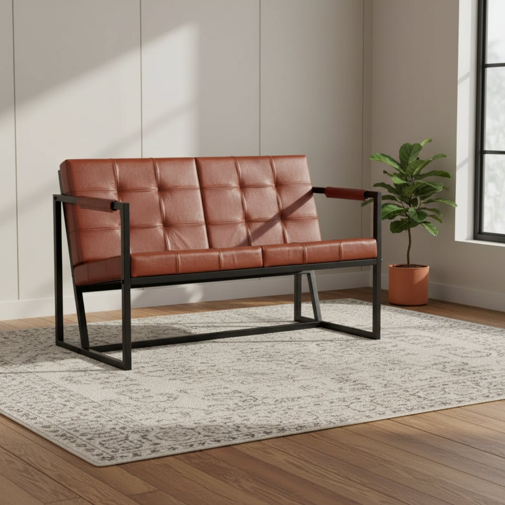 vidaXL Sofa Real goat leather in Durable