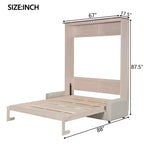 Mueble Cama Queen Murphy con Sofá de Lino y Luces LED