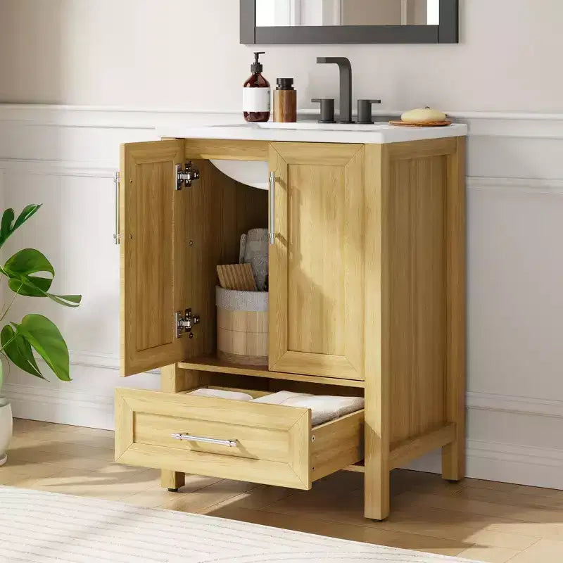 Mueble de baño independiente con lavabo