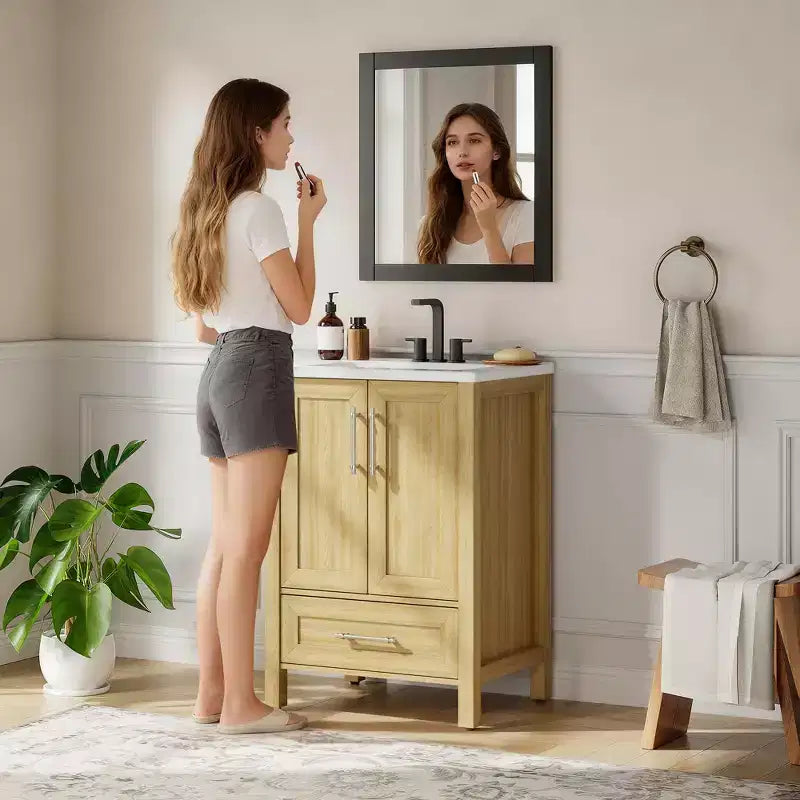 Mueble de baño independiente con lavabo