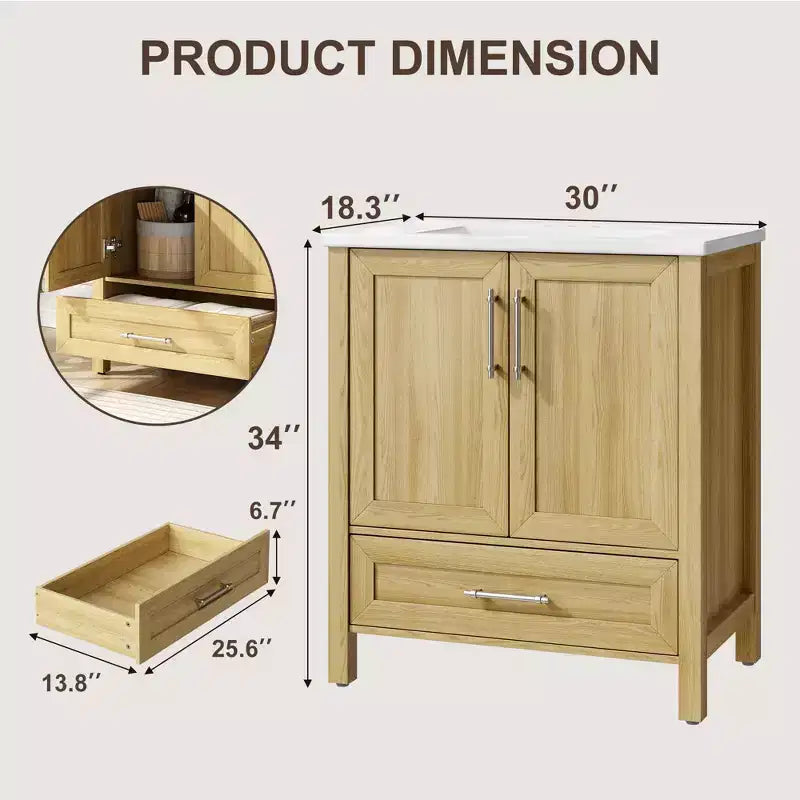 Mueble de baño independiente con lavabo