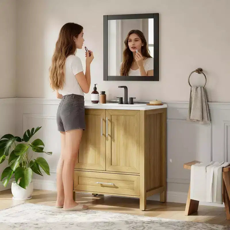 Mueble de baño independiente con lavabo