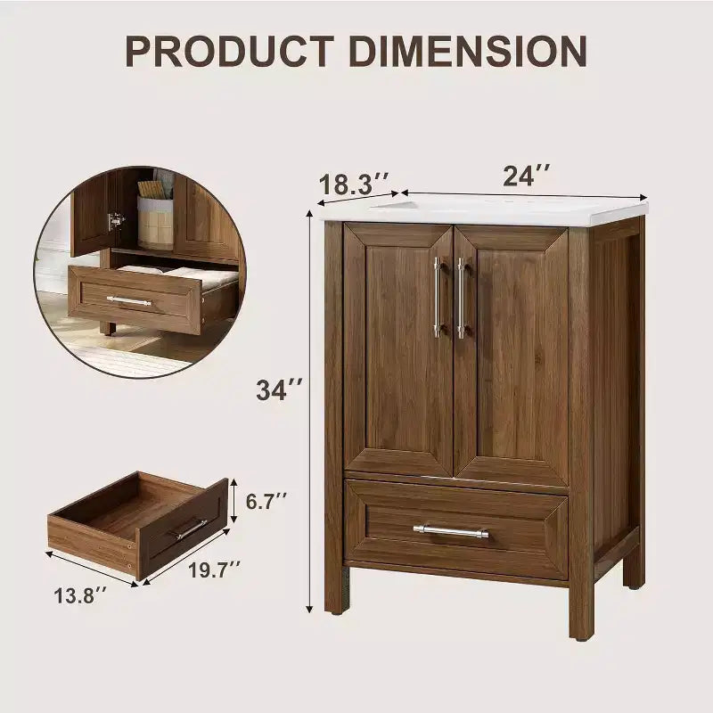Mueble de baño independiente con lavabo