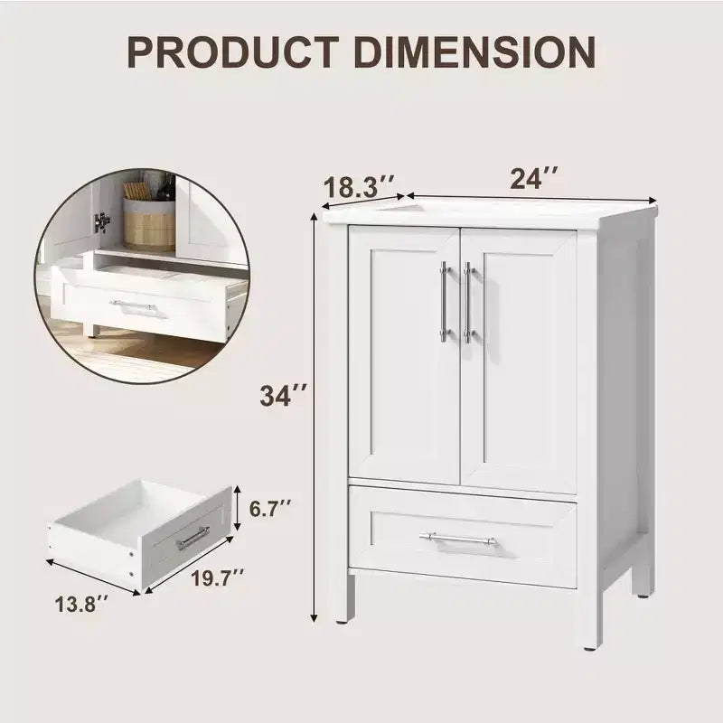 Mueble de baño independiente con lavabo