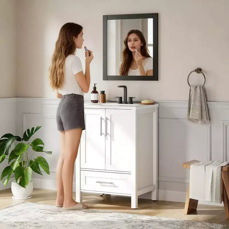 Mueble de baño independiente con lavabo