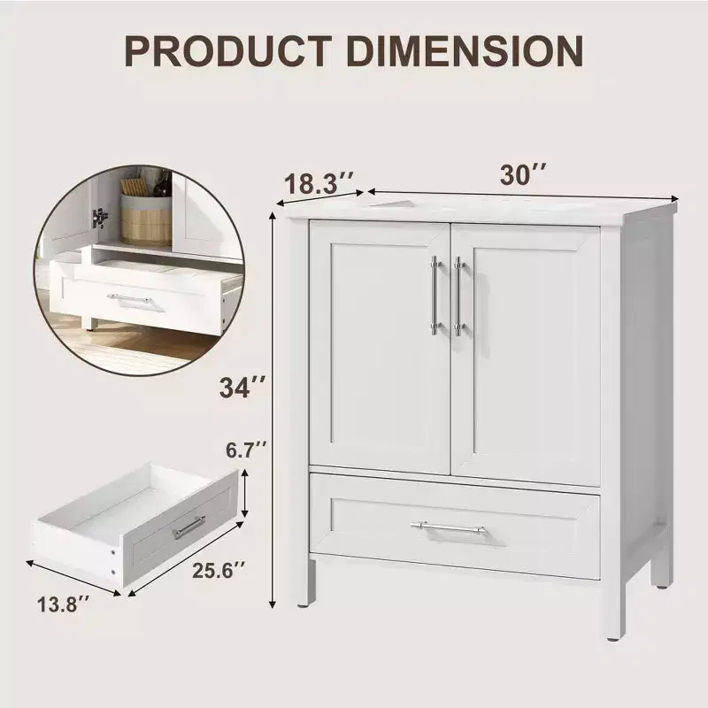 Mueble de baño independiente con lavabo
