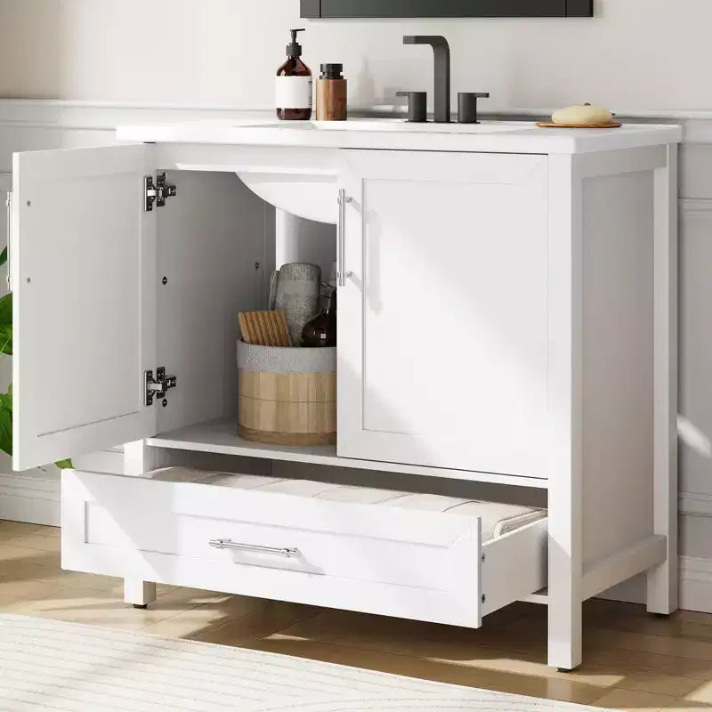 Mueble de baño independiente con lavabo
