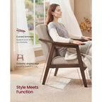 Sillón decorativo de piel sintética con respaldo capitoné, sillón individual moderno de mediados de siglo para sala de estar