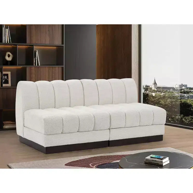 Sofá modular de tela chenilla Quinn