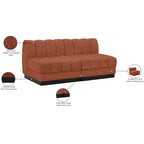 Sofá modular de tela chenilla Quinn