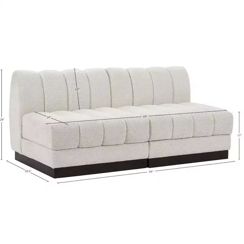 Sofá modular de tela chenilla Quinn