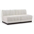 Sofá modular de tela chenilla Quinn