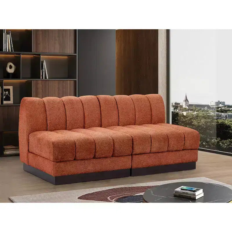 Sofá modular de tela chenilla Quinn