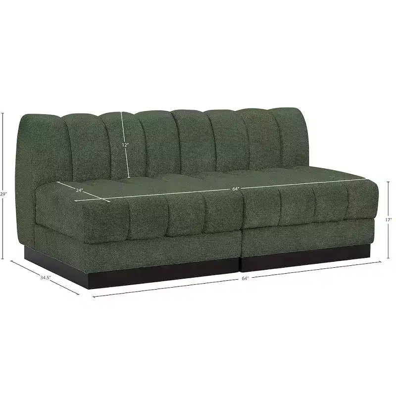Sofá modular de tela chenilla Quinn
