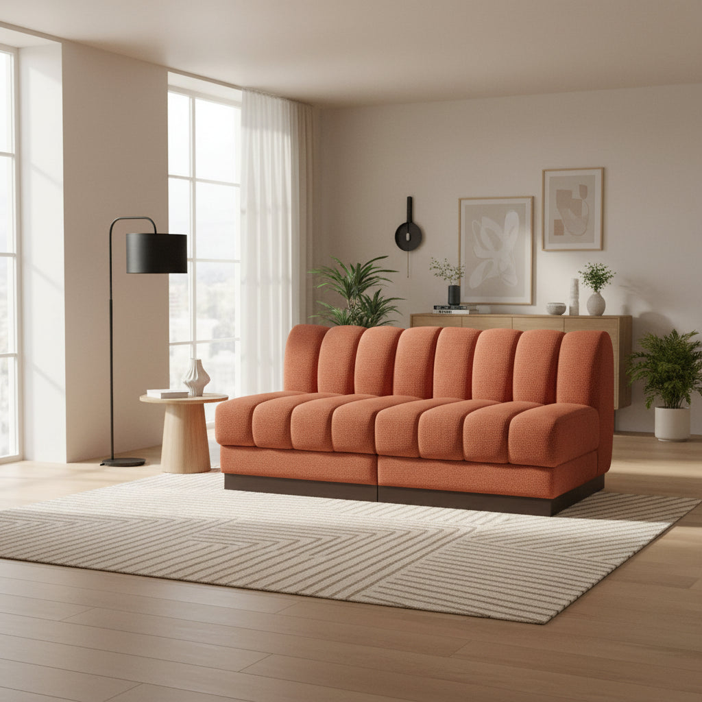 Meridian Furniture Quinn Chenille Fabric Modular Sofa