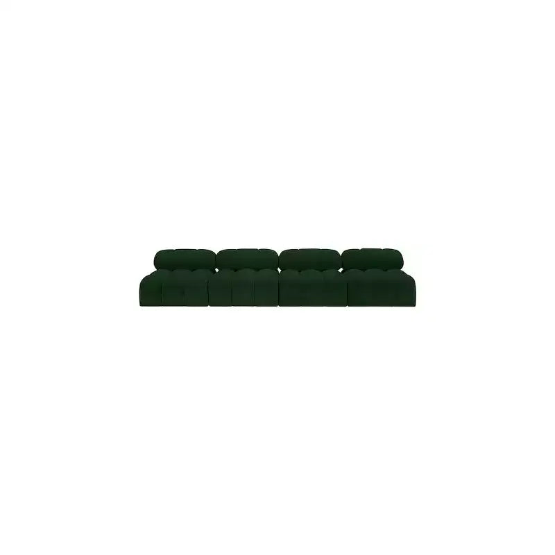 Sofá modular de tela bouclé verde