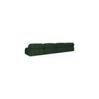 Sofá modular de tela bouclé verde
