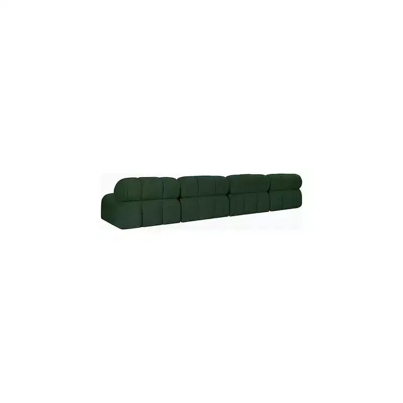 Sofá modular de tela bouclé verde