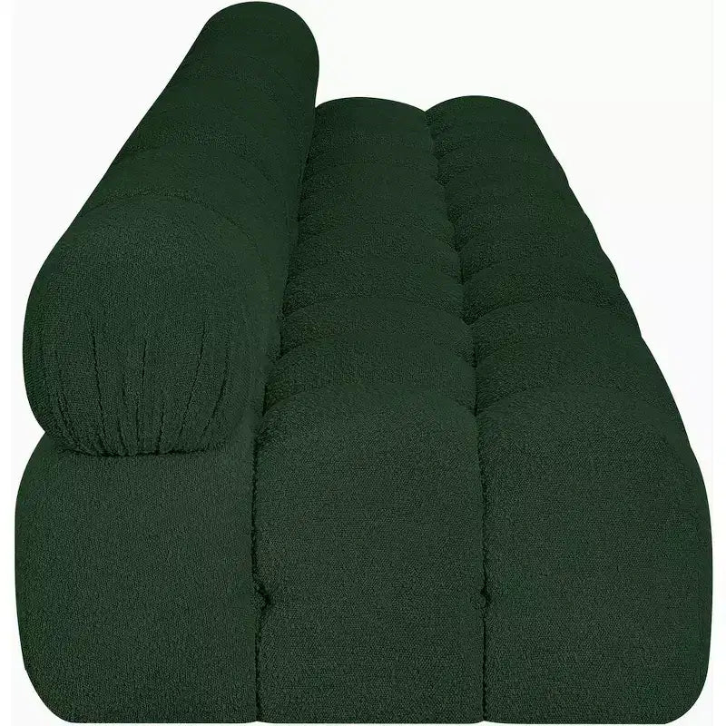 Sofá modular de tela bouclé verde