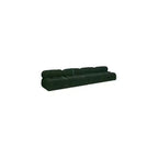 Sofá modular de tela bouclé verde