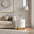 Meridian Furniture Deco White/Gold End Table
