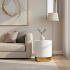 Meridian Furniture Deco White/Gold End Table