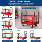 Carro de plataforma plegable 6 en 1 con jaula