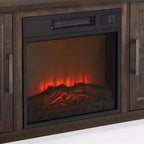 Mueble esquinero para TV con chimenea eléctrica para televisores de hasta 60 pulgadas