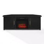 Mueble esquinero para TV con chimenea eléctrica para televisores de hasta 60 pulgadas