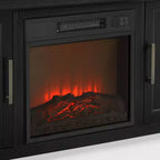 Mueble esquinero para TV con chimenea eléctrica para televisores de hasta 60 pulgadas