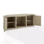 Mueble esquinero para TV con chimenea eléctrica para televisores de hasta 60 pulgadas