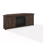 Mueble esquinero para TV con chimenea eléctrica para televisores de hasta 60 pulgadas