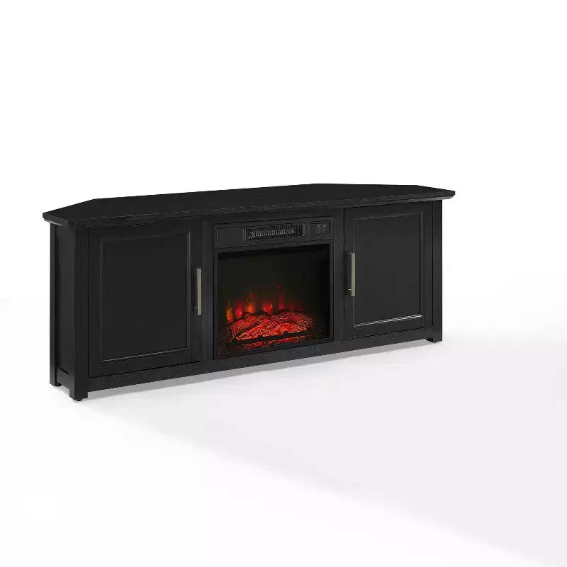 Mueble esquinero para TV con chimenea eléctrica para televisores de hasta 60 pulgadas