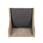 Christopher Knight Home Oneida, taburetes de bar rústicos de madera y caña tapizados en tela de 76 cm (juego de 2)