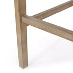 Christopher Knight Home Oneida, taburetes de bar rústicos de madera y caña tapizados en tela de 76 cm (juego de 2)