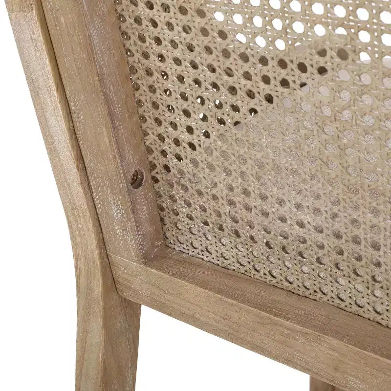 Christopher Knight Home Oneida, taburetes de bar rústicos de madera y caña tapizados en tela de 76 cm (juego de 2)