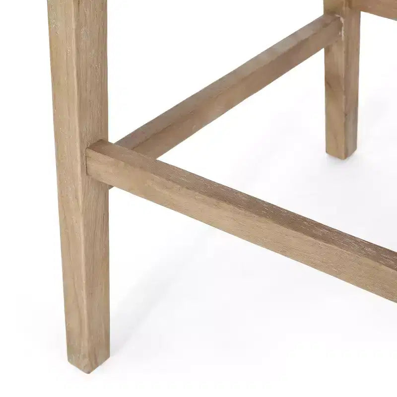 Christopher Knight Home Oneida, taburetes de bar rústicos de madera y caña tapizados en tela de 76 cm (juego de 2)